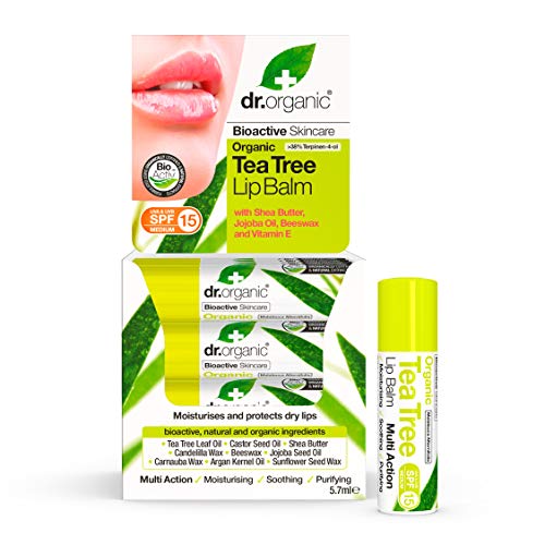 Dr Organic Set Bálsamo de Labios Tea Tree 5.7 ml