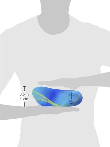 Dr. Scholl's - Plantillas básicas de gel para masajes (hombres 8-12, mujeres 6-10) // 3/4 pies de longitud cabe fácilmente en los zapatos