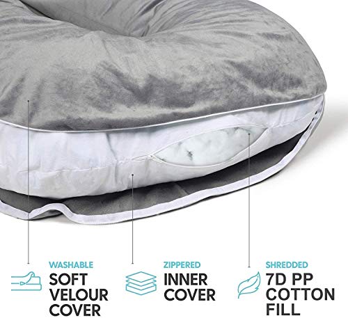 Dream night Almohada de Embarazo, Almohada de Maternidad en Forma de U para Mujeres Embarazadas148 x 75 x 20 cm