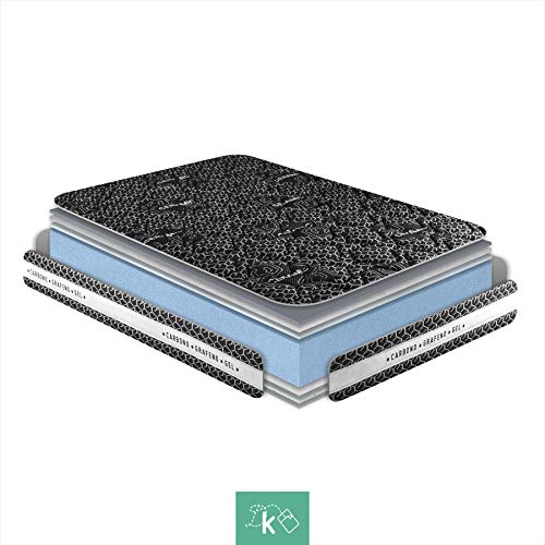 Dreaming Kamahaus Visco Gel Carbono Colchón, con Viscoactive e Hilo cerámico, 160x200