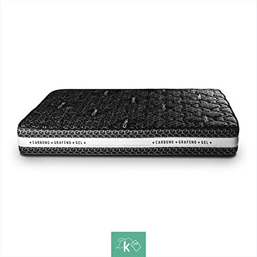 Dreaming Kamahaus Visco Gel Carbono Colchón, con Viscoactive e Hilo cerámico, 90x190