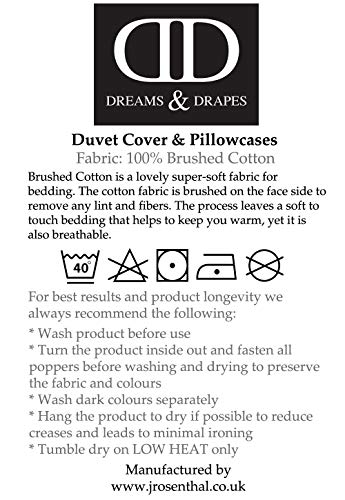 Dreams 'n' Drapes Connolly Set de Funda de edredón con diseño de Cuadros Gris Pillowcases_P, Gris Oscuro, King Cover Set