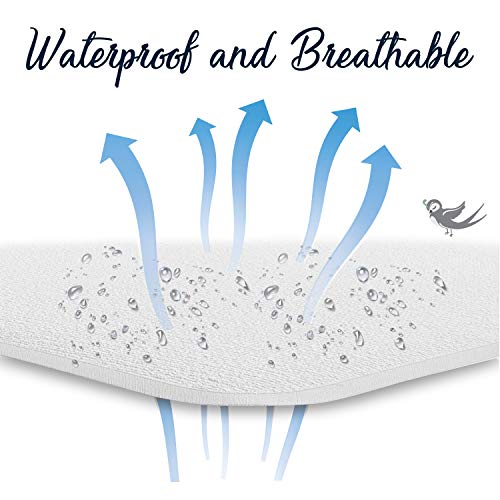 Dreamzie - Cubre Colchon 90 x 190 cm Impermeable con 4 Esquinas Elásticas - Protector de Colchón de Algodon Transpirable - 15 Años de Garantia