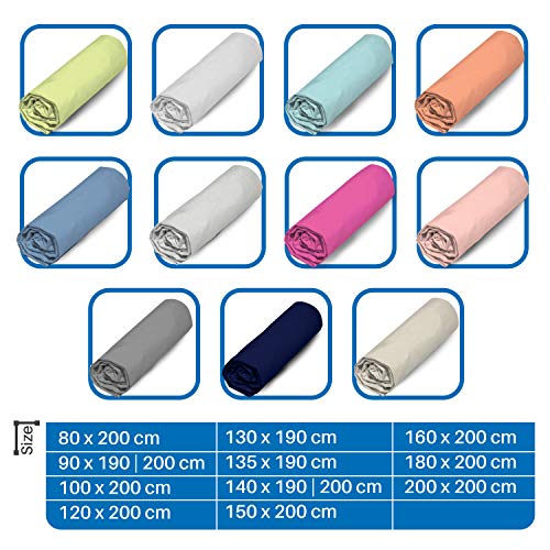 Dreamzie - Sabana Bajera 150 x 190/200 cm 100% Poliéster Microfibra - Azul Cerúleo - Oeko Tex Sin Producto Químico (Garantía 2 Años) - Suave Piel de Melocotón con Elástico Total