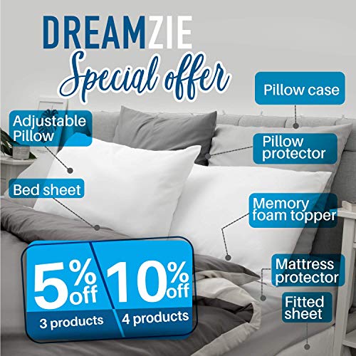 Dreamzie - Sabana Bajera 160 x 190/200 cm 100% Poliéster Microfibra - Azul Marino - Oeko Tex Sin Producto Químico (Garantía 2 Años) - Suave Piel de Melocotón con Elástico Total