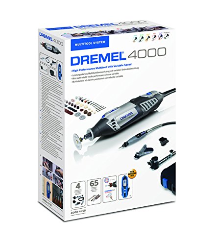 Dremel 4000-4/65 175 W, flexible, 65 accesorios, circular y paralelas sastre, plataforma shaping, precisión mango, estuche, F0134000JP
