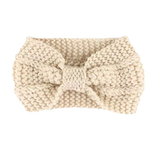 DRESHOW 6 Piezas Crochet Arco Turbante Knit Diadema Mujer Invierno Vendas Elasticas Anchas Tejida Lana Cintas Para El Pelo Banda de pelo más cálido