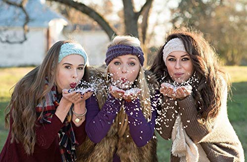 DRESHOW 6 Piezas Crochet Arco Turbante Knit Diadema Mujer Invierno Vendas Elasticas Anchas Tejida Lana Cintas Para El Pelo Banda de pelo más cálido