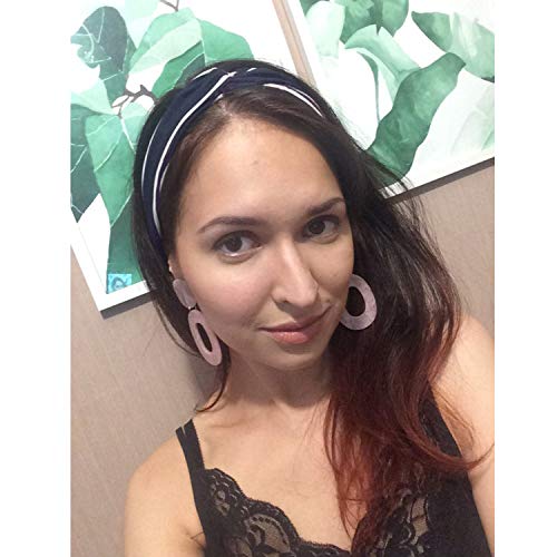 DRESHOW Boho Diademas para Mujeres Flor Vintage Impreso Criss Cross Anudado Elástico Banda para el Cabello Stretchy Head Wrap Twisted Accesorios para el Cabello Lindo Paquete de 10