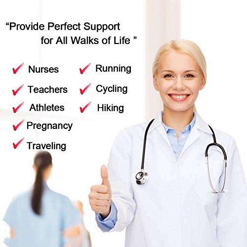 DRESHOW Calcetines de Compresión para Hombres y Mujeres 3/7 Pares 15-20 mmHg es el Mejor para Running, Correr, Senderismo, Volar, Viajar, Varicosas, Médico, Deportivo, Embarazo