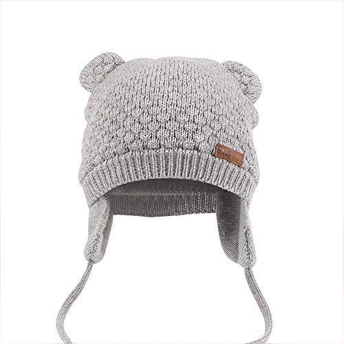 DRESHOW Sombrero de Bebé Gorro de Bebé Niña Lindo Oso Oreja Recién Beanie Gorro de Punto Cálido para Otoño Invierno