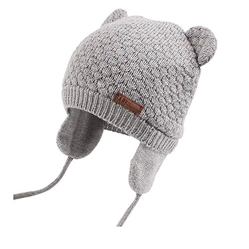 DRESHOW Sombrero de Bebé Gorro de Bebé Niña Lindo Oso Oreja Recién Beanie Gorro de Punto Cálido para Otoño Invierno