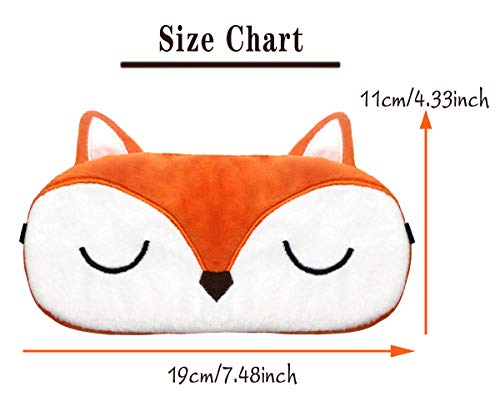 dressfan Linda 3D Máscara de Ojos Animal para Dormir Viajar Mascarilla Transpirable de Sueño Sombra de Mascara de Dormir Niño Mujer Adulta Ntifaz para Dormir
