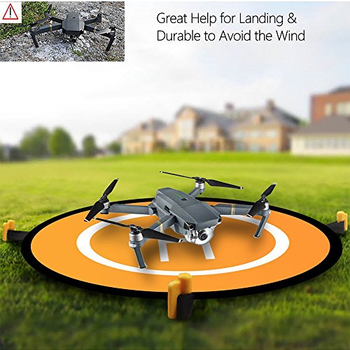 Drone Landing Pad, Pista de aterrizaje de drones, 22"/55cm Impermeable Helicoptero Plegable Portátil Landig Mat para DJI Mavic Pro Phantom 2/3/4/Pro, Helicóptero RC, Mavic Pro, Chispa, Inspire drone