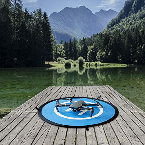 Drone Landing Pad, Pista de aterrizaje de drones, 22"/55cm Impermeable Helicoptero Plegable Portátil Landig Mat para DJI Mavic Pro Phantom 2/3/4/Pro, Helicóptero RC, Mavic Pro, Chispa, Inspire drone