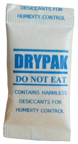 DRYPAK | 100 x 1 gramo / BOLSAS DESECANTES DE GEL DE SÍLICE / Deshumidificador, regenerable