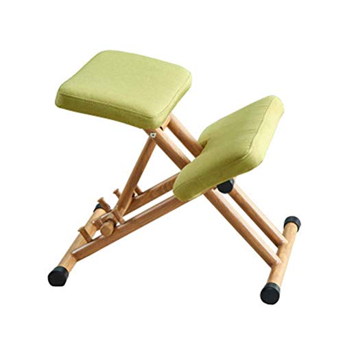 DSHUJC Silla ergonómica para arrodillarse, Escritorio de Oficina Ajustable, Taburete para la Rodilla, Postura correctiva, Asiento para la Espalda, Soporte para el Cuello, Alivio de la Ten