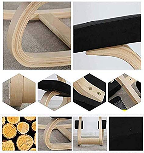 DSHUJC Silla ergonómica para arrodillarse, Mecedora, balanceo, Taburete de Madera para Rodillas, Postura correctiva, Asiento para el hogar y la Oficina, Alivia el Dolor de Espalda y cuell