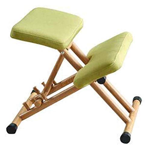 DSHUJC Silla ergonómica para arrodillarse, Taburete de Madera Ajustable para Las Rodillas, Asiento Corrector de Postura, Alivio del Dolor de Cuello, Alivio de la tensión de la Columna Ver