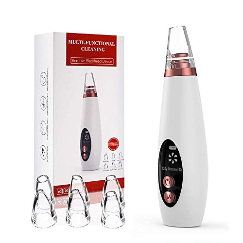 DSZZ Health Limpiador de poros faciales al vacío con removedor de espinillas con 6 Cabezales de succión de Diferentes tamaños Herramienta extractora de succión de acné Facial