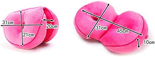 Dual Comfort Cojín Ascensor Caderas hacia Arriba Cojines de los Asientos, Doble colchón Plegable para el Alivio de la presión, se Ajusta en el Asiento del Coche, casa,9