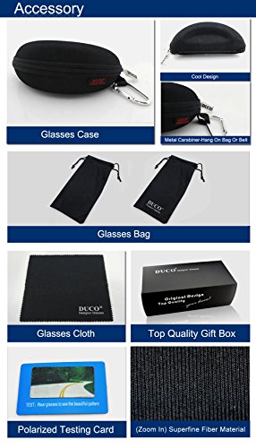 Duco Gafas Polarizadas Deportivas para Correr Ciclismo Pescar o Jugar Golf Marco Irrompible TR90 6199