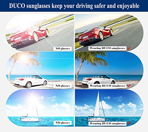 Duco Gafas Polarizadas Deportivas para Correr Ciclismo Pescar o Jugar Golf Marco Irrompible TR90 6199