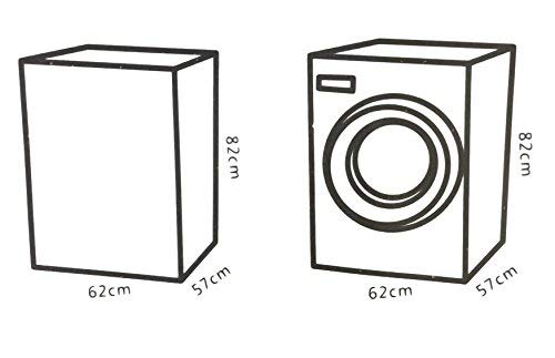 Ducomi Turbo Wash - Funda para grandes electrodomésticos de baño y cocina – Lavadora y secadora de carga frontal – Evita la limpieza del coche – 82 x 62 x 57 cm (1 unidad, Flowers)