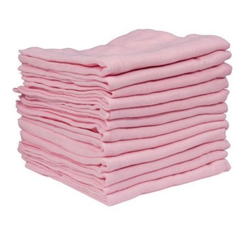 Dudu N Girlie - Cuadrados de Muselina para bebé, 100% algodón, 72 x 72 cm, 6 Piezas, Color Rosa