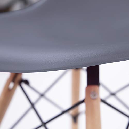 duehome Nordik - Silla de Comedor, Salon, Cocina o Escritorio, Patas Madera Haya, Dimensiones: 47 x 56 x 81 cm de Altura (Gris)