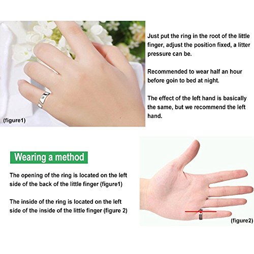 Duevin Anillo para dejar de roncar Dispositivo para roncar con ayuda respiratoria anillos de ronquido de acero de titanio inofensivos contra el insomnio Facilitar la Respiración y Dormir Cómodo((L)