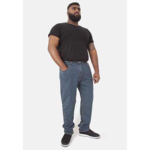 Duke - Pantalón cómodo Modelo Rockford Tallas Grandes para Hombre (127 cm Largo) (Denim Usado)