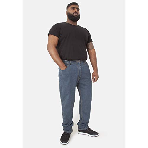 Duke - Pantalón cómodo Modelo Rockford Tallas Grandes para Hombre (168 cm Largo) (Negro)