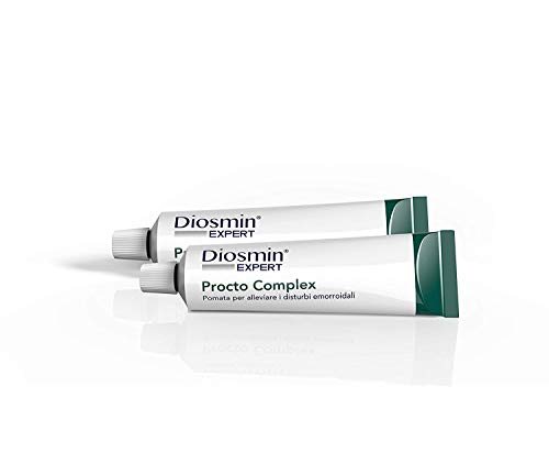 Dulàc - Diosmin Expert - Procto Complex - Crema para el tratamiento de hemorroides con Diosmin, Escin, Gotu kola, Hypericum, Castaño de Indias y Manteca de Karité - SIN CORTISONA (2 x 40 g)