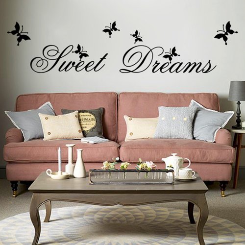 Dulces sueños DIY del arte del vinilo removible etiqueta de la pared Decal Cita casero mural de habitaciones d ¨ | cor