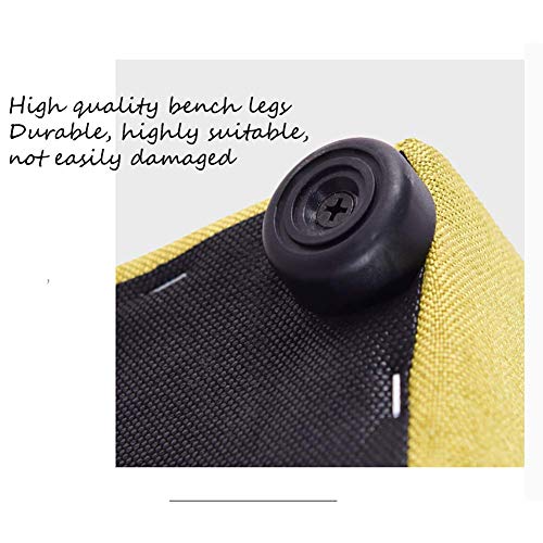 DULPLAY Portátil Otomana almacenaje, Taburete Puff Cuadrado Tela Asiento Acolchado Almacenamiento Banco cómodo Esponja Taburete de café Rígida para Recorrido casero-Gris 35x30x30cm(14x12x12inch)