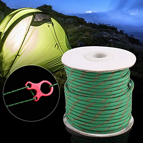 Duokon Cuerda de Nylon Truco Multifuncional de 20 m, Cuerda de Nylon Impermeable a Prueba de Viento Cuerda para tendedero para Carpa jardín Acampar al Aire Libre (Verde)