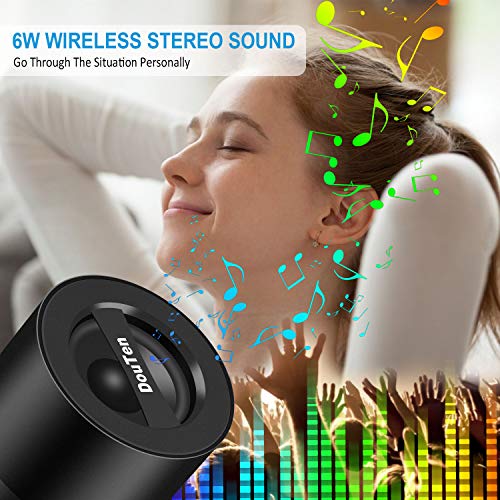DuoTen Altavoz Inalámbrico Portátil, Altavoz Bluetooth Inalámbrico, Sonido 3D, TWS, Graves Profundos, Radio, Micrófono Incorporado, AUX, Cordón, Tamaño Mini para Viajes, Hogar,Deporte -2 Pack