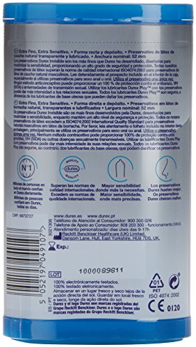 Durex - Preservativos, color transparente, pack de 12