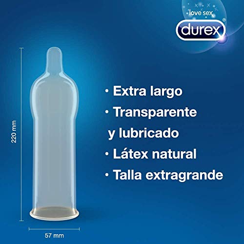 Durex Preservativos Originales Natural Plus Talla XL - 48 condones Más Grandes