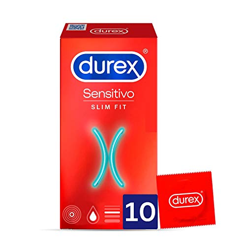 Durex Preservativos Sensitivo Suave para Mayor Sensación Talla Pequeña - 10 condones