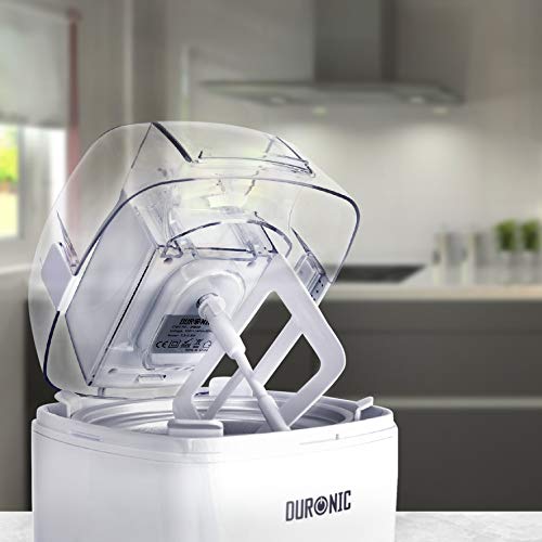 Duronic IM540 (Reacondicionado) Heladera para hacer Helados, Sorbete y Yogur Helado Caseros -Capacidad 1,5 L - Helados en 15-30 Minutos - Incluye Libro de Recetas