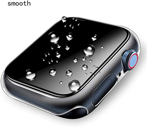 Dweyka [2 Pack] Protector de Pantalla para Apple Watch 40mm/44mm Serie SE 6/5/4,PC Funda + Cristal Templado, Protección Completo Anti-Rasguños Case para Nueva iWatch Series 5/4-Negro + Transparente