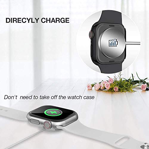 Dweyka [2 Pack] Protector de Pantalla para Apple Watch 40mm/44mm Serie SE 6/5/4,PC Funda + Cristal Templado, Protección Completo Anti-Rasguños Case para Nueva iWatch Series 5/4-Negro + Transparente