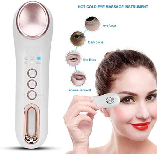DXDUI Massager del Ojo eléctrico, Masaje Facial portátil de Mano para Mejorar círculo Oscuro Bolsa de cosméticos Ojo Arrugas