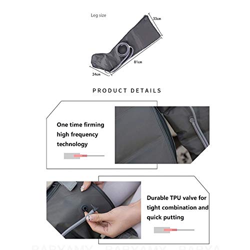 DXFK.AM Compresion de Aire Portátil Masajeador de Pies y Piernas Drenaje linfático Máquina Presión del Aire Masajeador para Relajarse Perder Peso,4cavity,220V