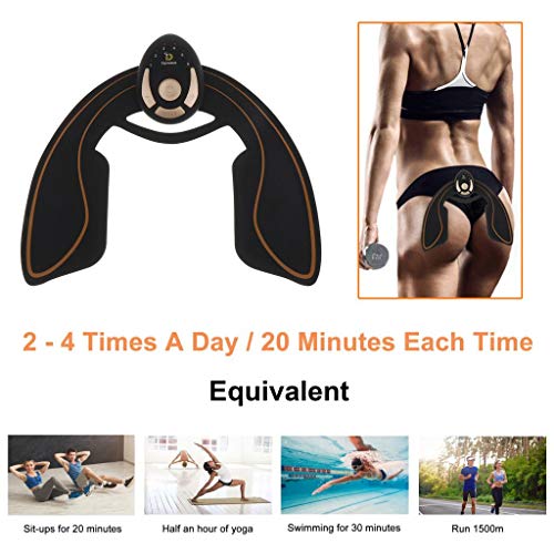 DYNWAVE Electroestimulador Muscular Glúteos, EMS Estimulador Muscular Abdominal Cinturón, Estimulador Musculares para Glúteo