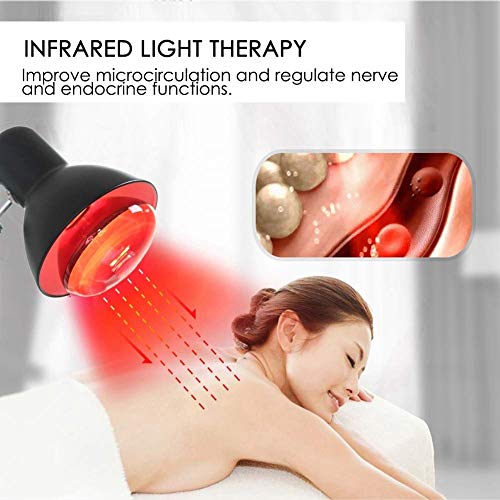 Dytxe-shelf Lampara Infrarrojos Calor Mejora Circulación Sanguínea, Tdp Lampara Infrarroja Relaja La Tensión Muscular Alivio del Dolor para Cuello, Espalda, Hombro Y Rodilla