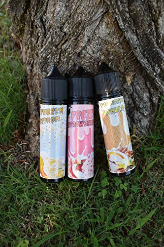 E-Liquid FROZEN STRAWBERRY | 120ML TPD | ElecVap | Sin Nicotina: 0MG | E-Liquido vapeo para Cigarrillos Electronicos - E Liquidos para Vaper 70/30