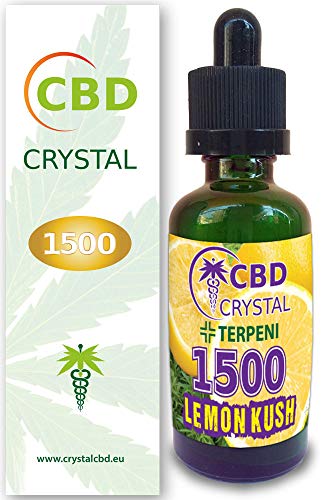 E-liquido CBD CRYSTAL1500lemonhaze 50ml - Liquido para Cigarrillo electronico. E-Liquid SIN NICOTINA. Sabor Sativalemon no Nicotine no Tobacco
